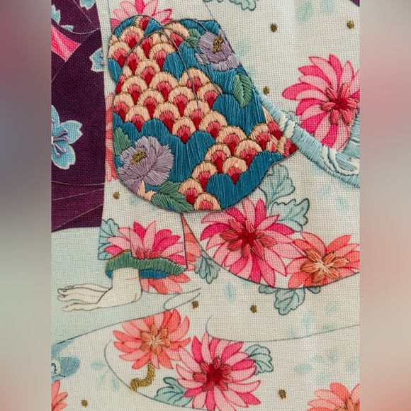 Large Vintage Wall Art Graceful Geishas by Gloria Eriksen - Picture 9 of 12